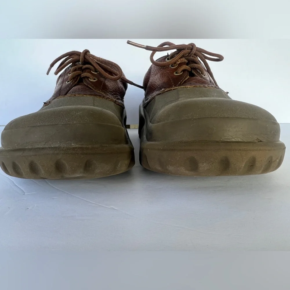 Men’s Crocs Axle All Terrain Duck Islander Boat Shoes Size 12. Green/Brown